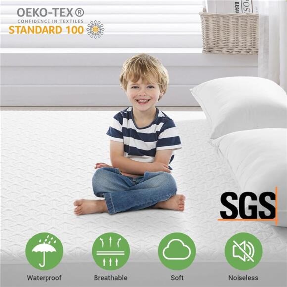 Premium 100% Waterproof Mattress Protector,4D Air Cooling 300GSM Queen Size - Picture 2 of 14